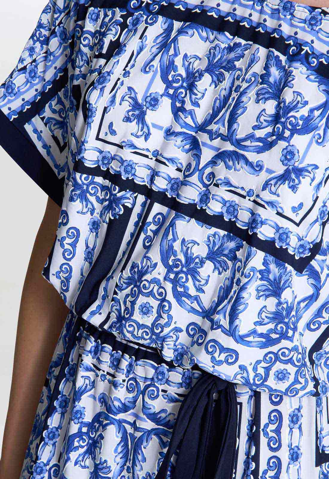 Gina Bacconi BLUE Tisha Belted Shift Dress