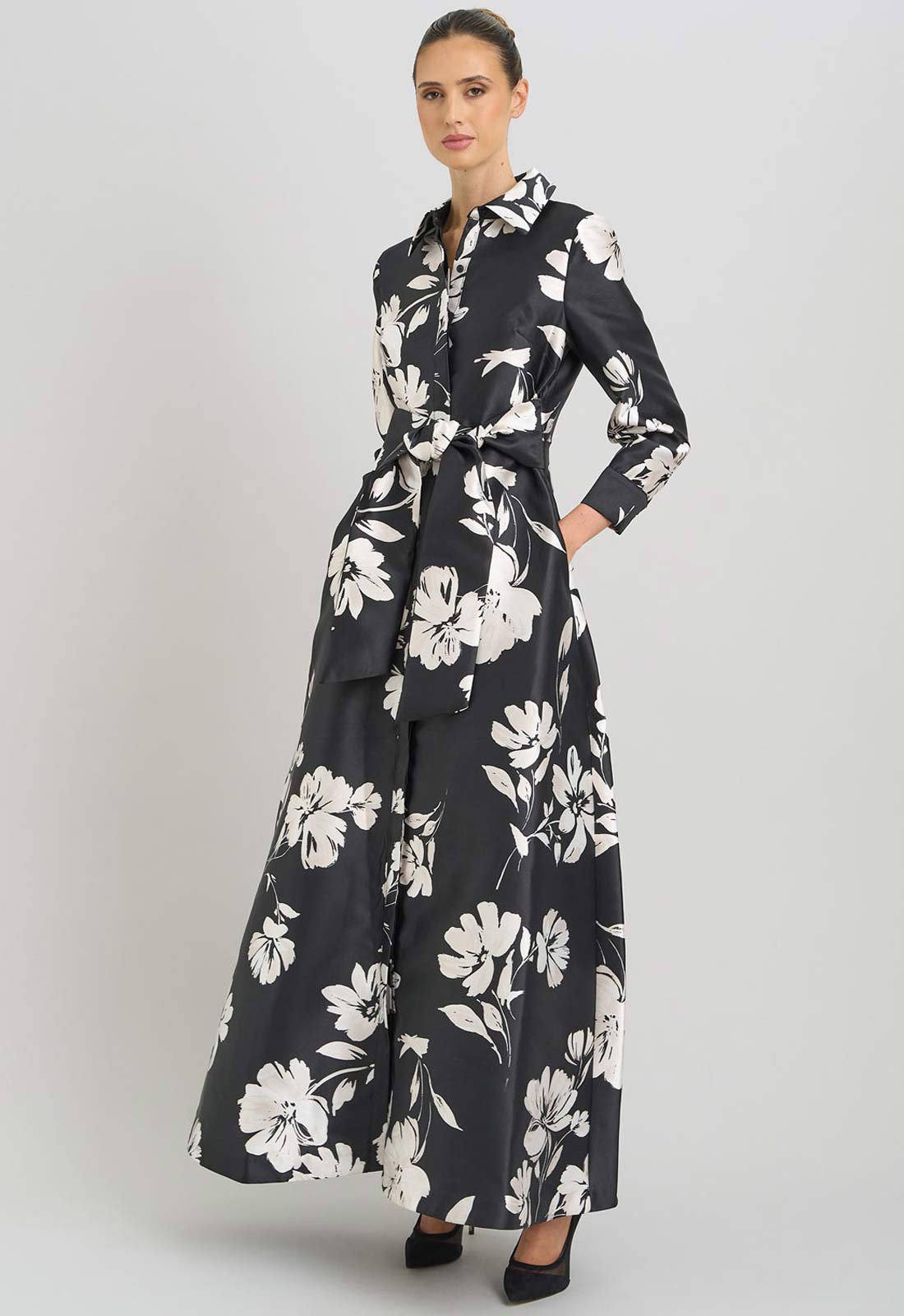 black floral print dress