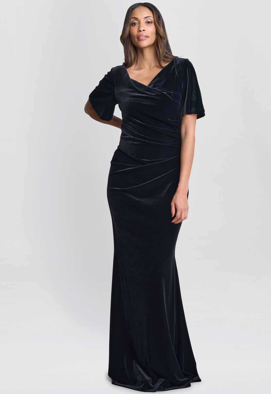long velvet evening gown Minka 3