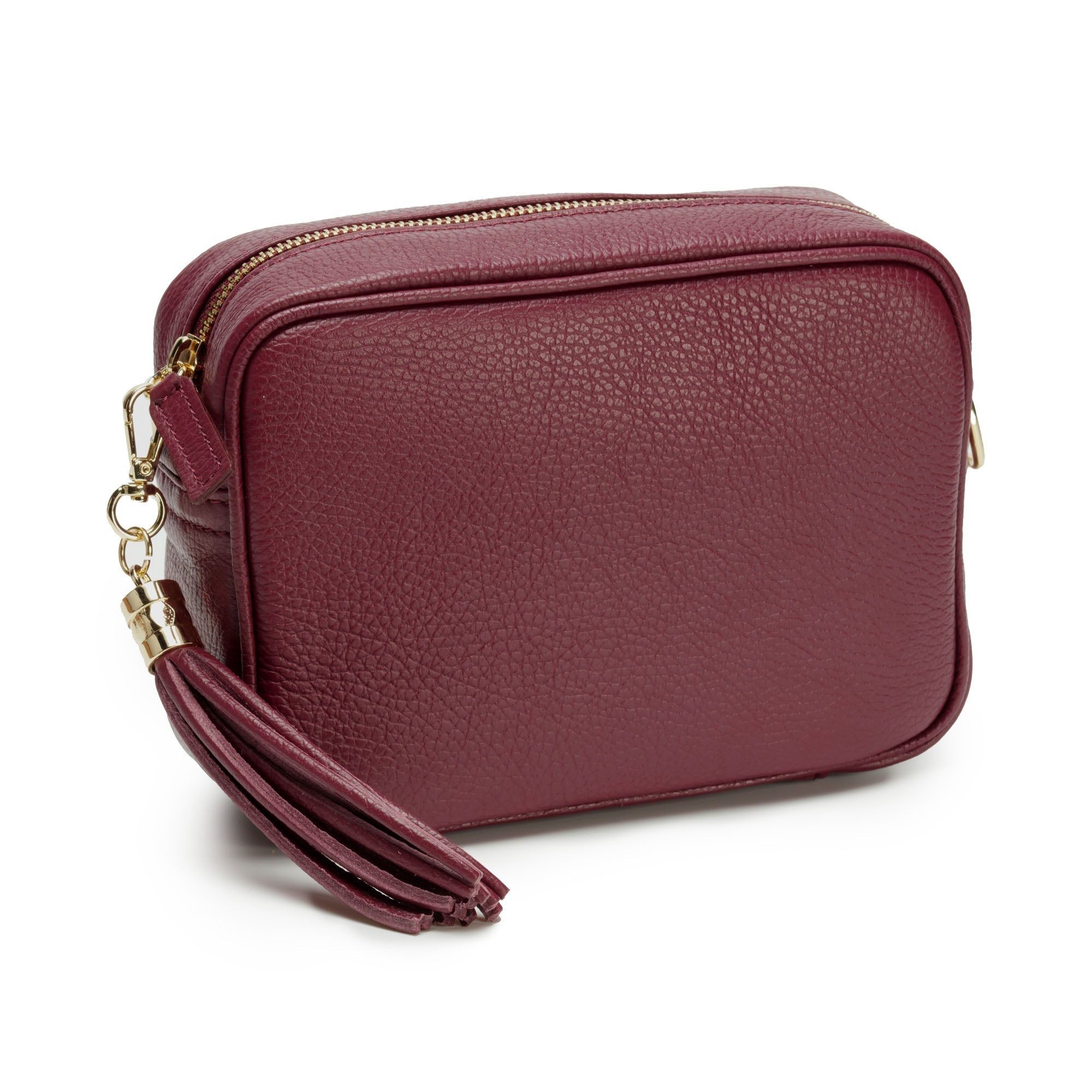 Elie Beaumont Crossbody Tassel Wine