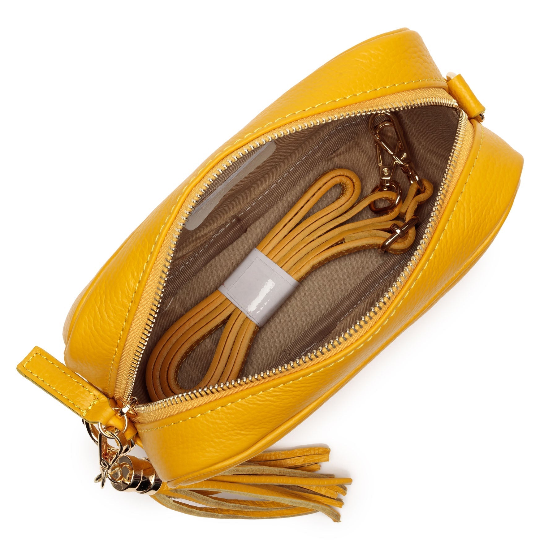 Elie Beaumont Crossbody Tassel Sunflower Yellow