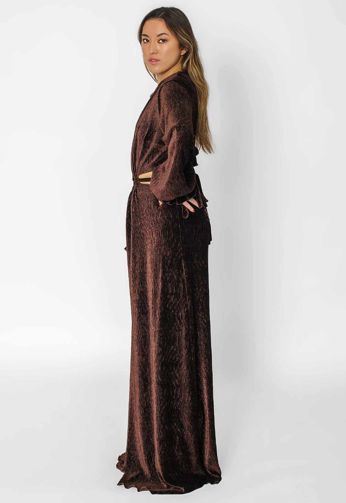 Josh And Nicol ZINA MAXI DRESS- DARK CHOCOLATE BROWN