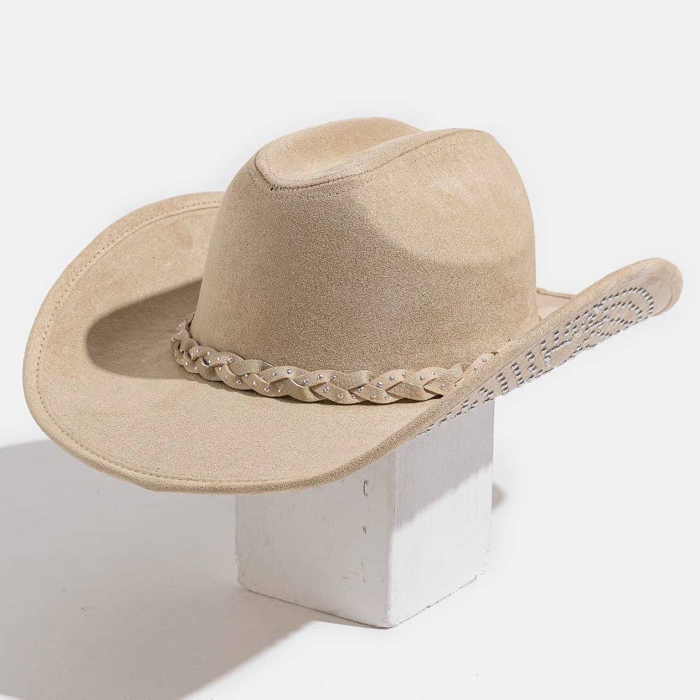 Soul Of Sita Western Studded Star Brim Cowboy Hat: Ka