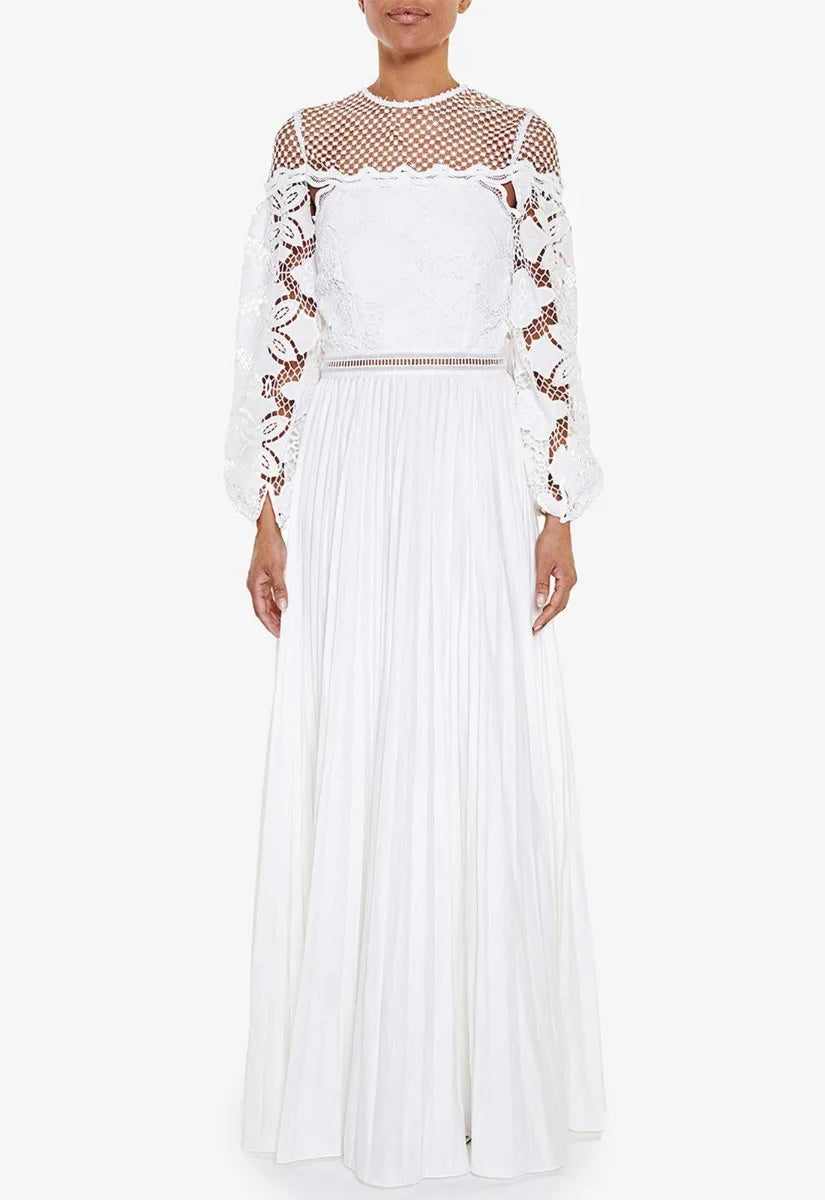 True Decadence White Lace Maxi Dress