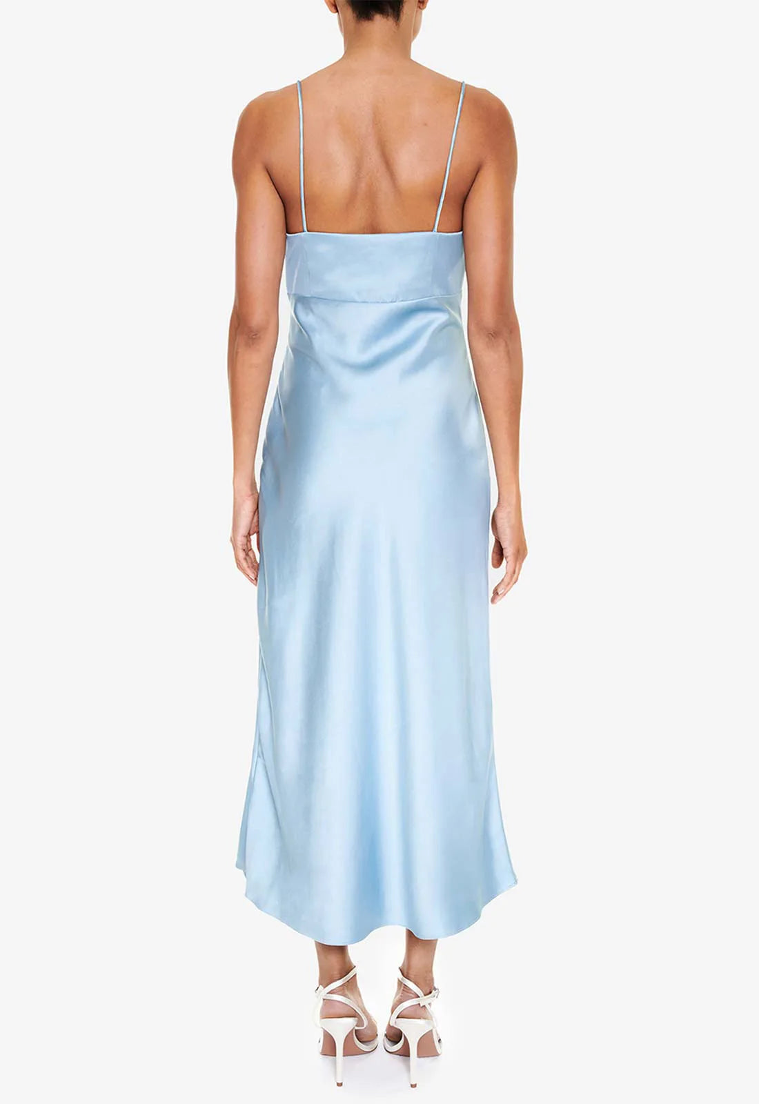 True Decadence Blue Satin Slip Dress-110566