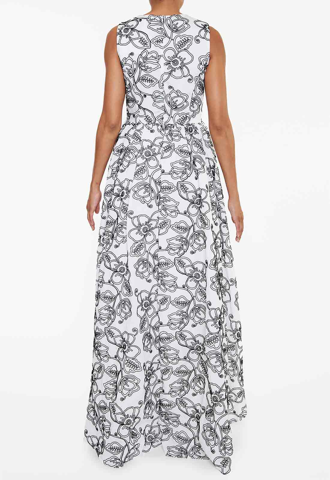 True Decadence White Corded Flower High Low Dress-114974