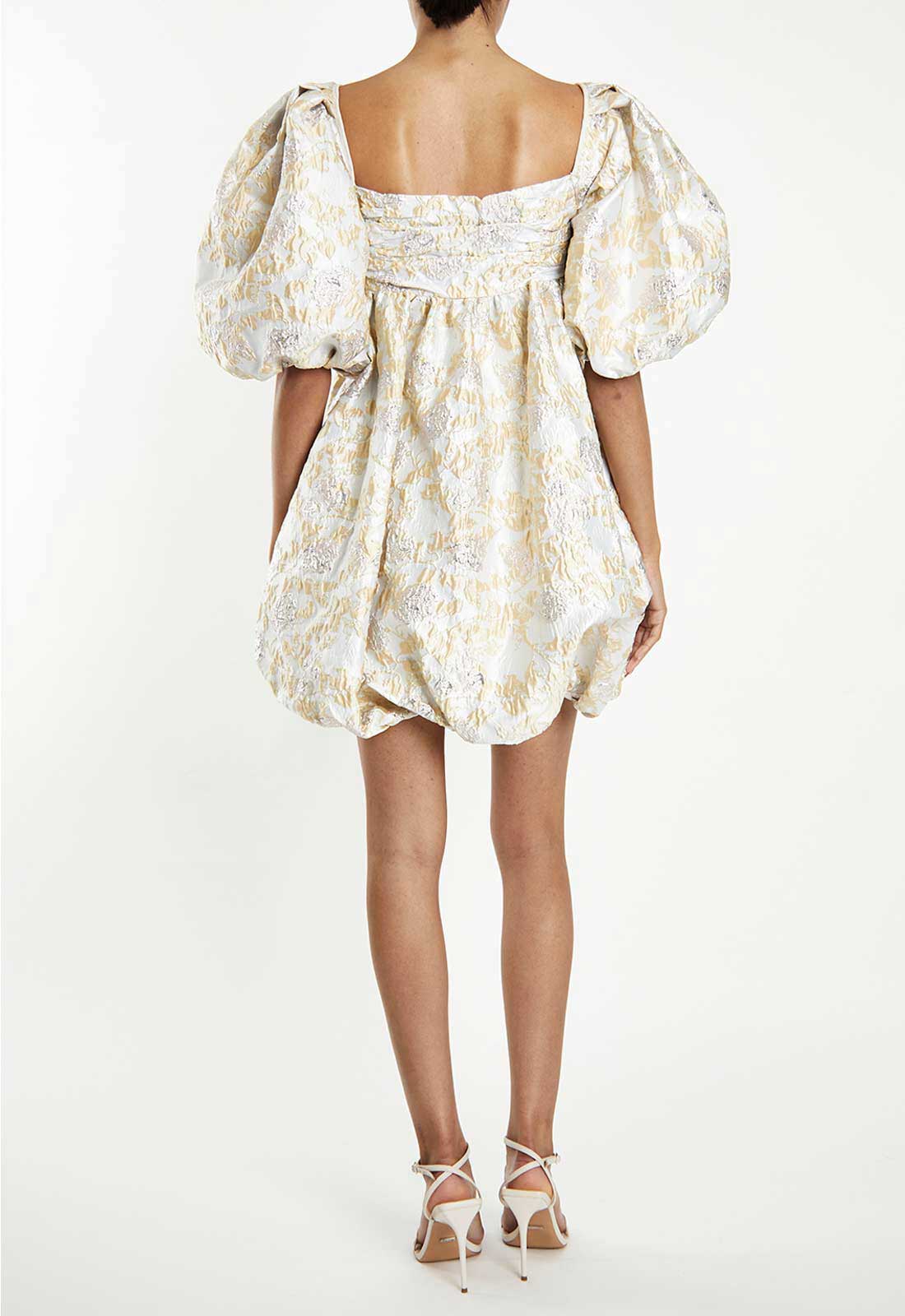 True Decadence Cream 80s Mini Dress-115780