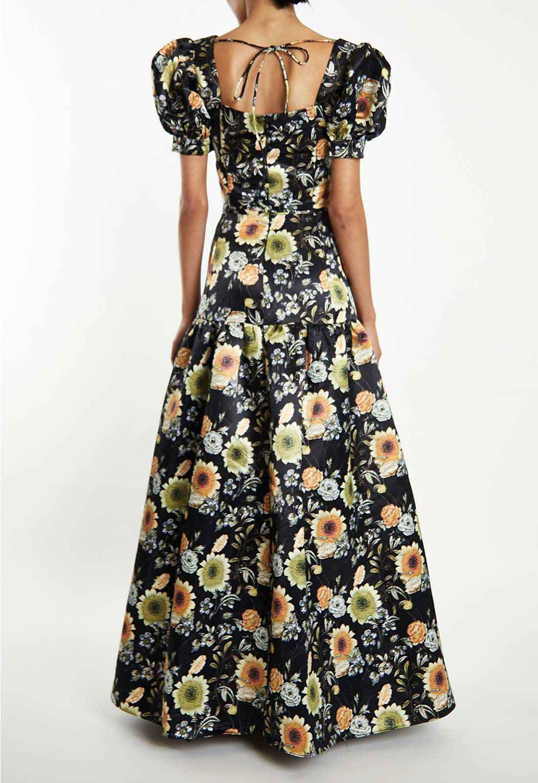 True Decadence Mustard Print Long Skirt-115747