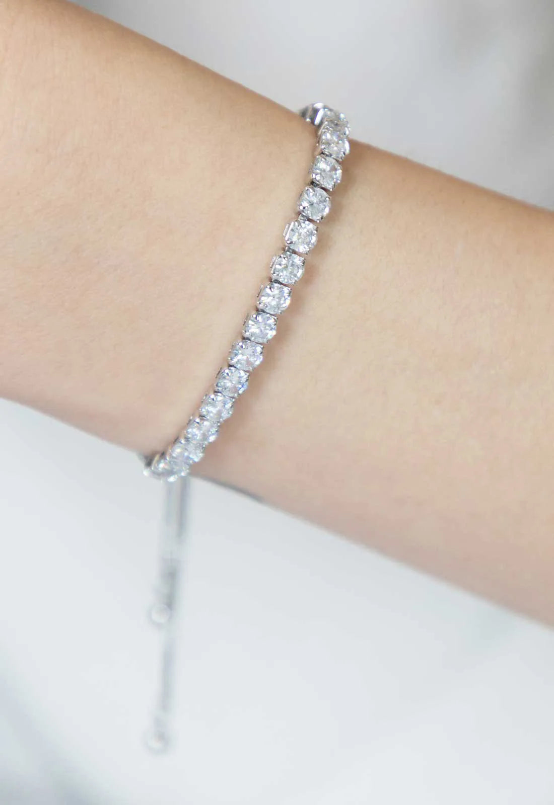 Always Chic Silver Crystal Rope Bracelet-91670