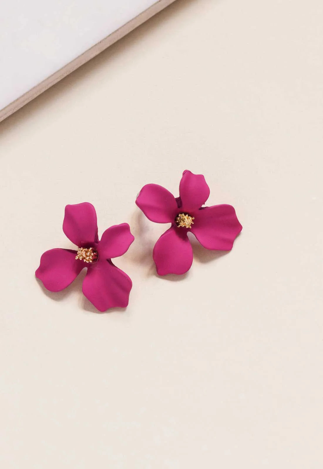 Always Chic Pink Flower Earrings-92099