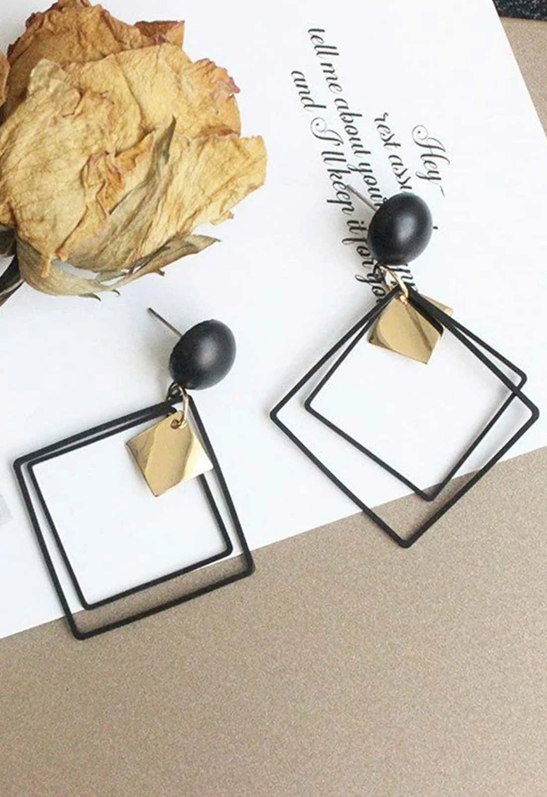 Always Chic Black Diamond Drop Earrings-0