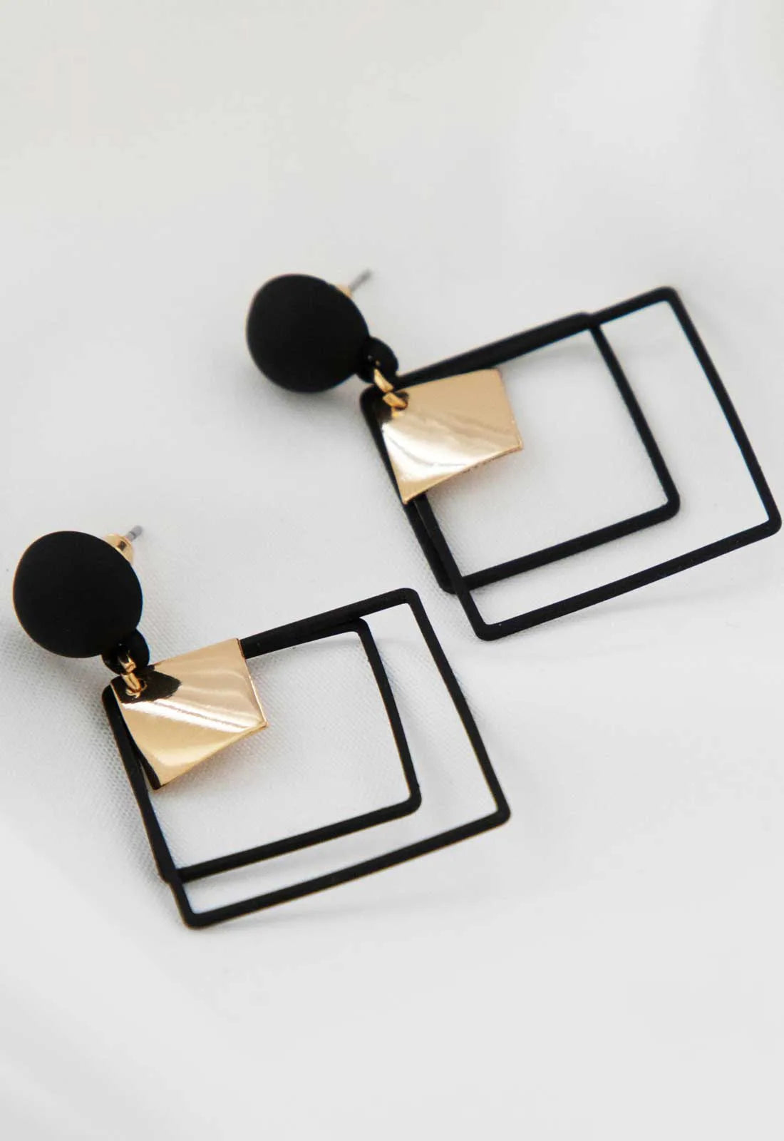 Always Chic Black Diamond Drop Earrings-91603