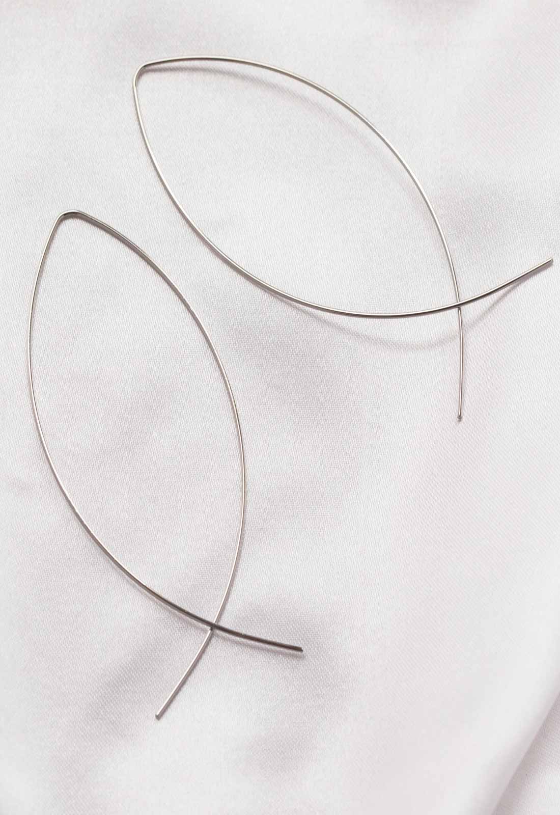 Always Chic Silver Wire Twist Earrings-0
