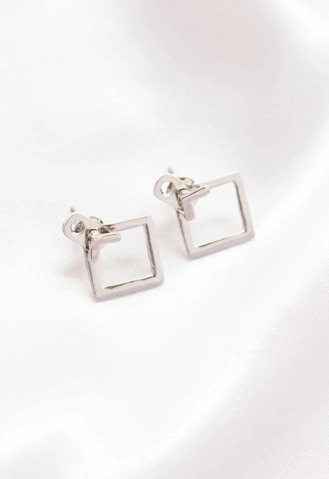 Always Chic Silver Geometric Stud Earrings-92167