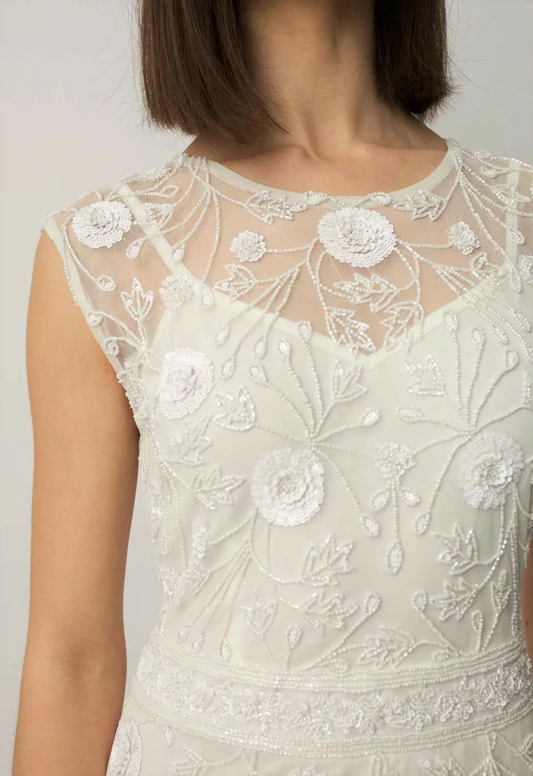 Raishma Ivory Alice Beaded Gown-81324