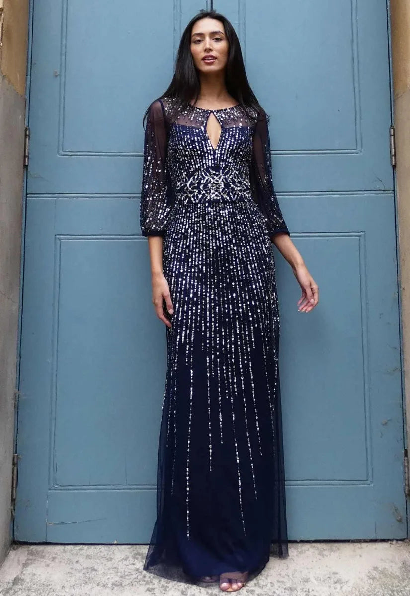 Raishma Couture Navy Ambretta Gown