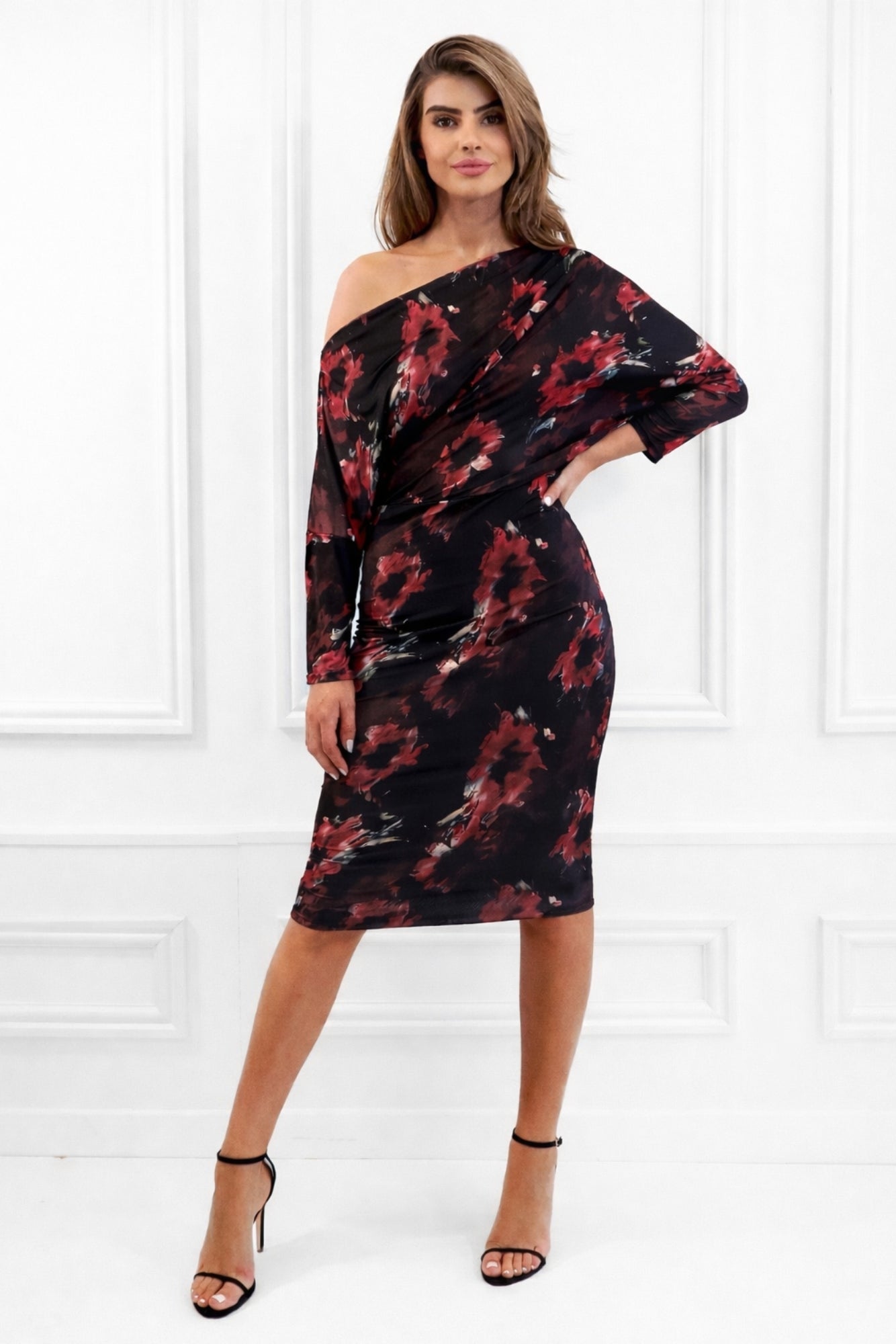Honor Gold Aubrey Floral Cocktail Dress