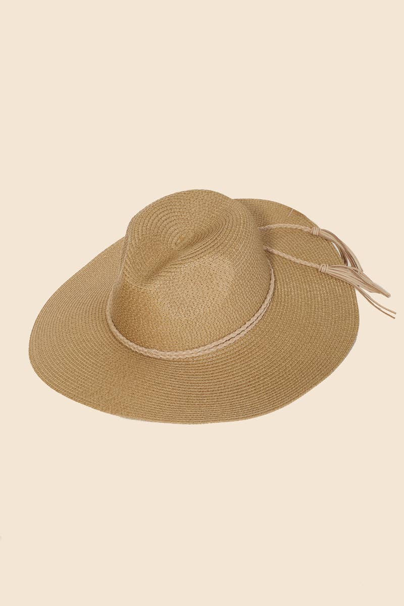 Soul Of Sita Straw Braided Rope Strap Sun Hat: Ta
