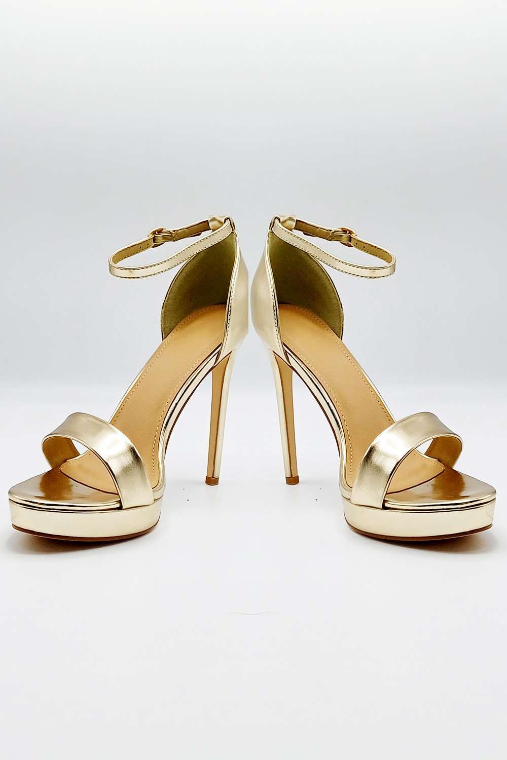 Miss Diva Ella Barely There Platform Sandal in Gold