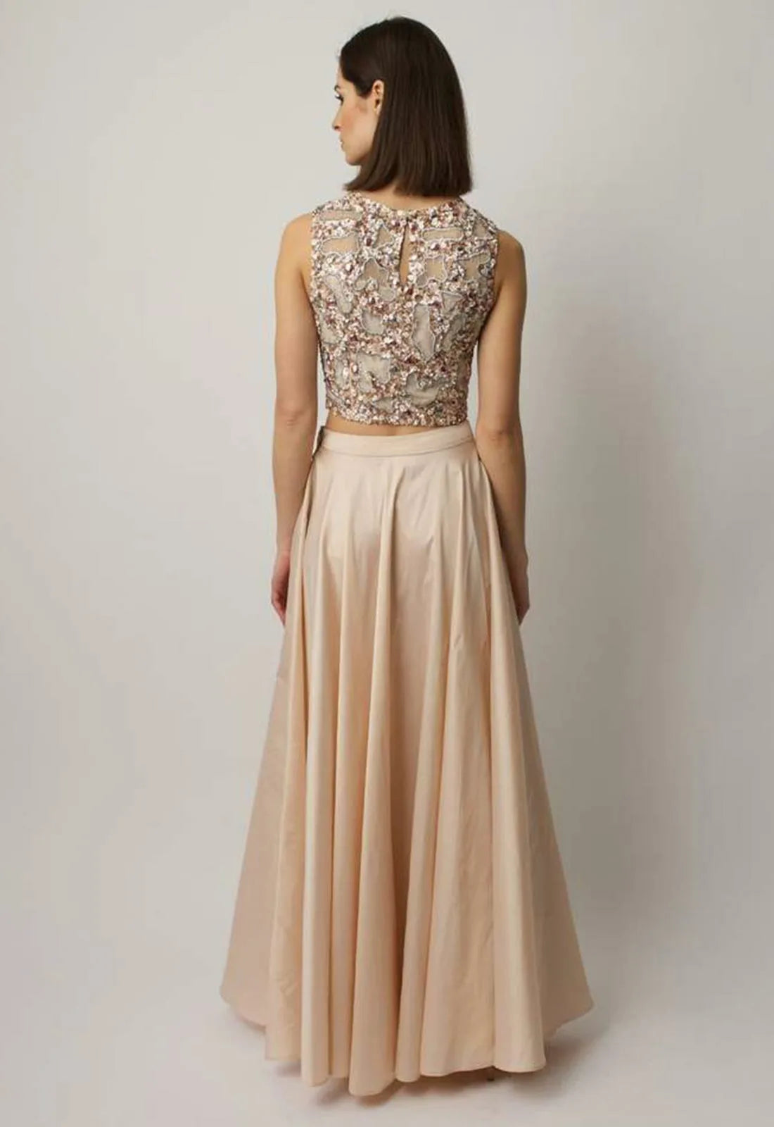 Raishma Blush Taffeta Maxi Skirt-97937