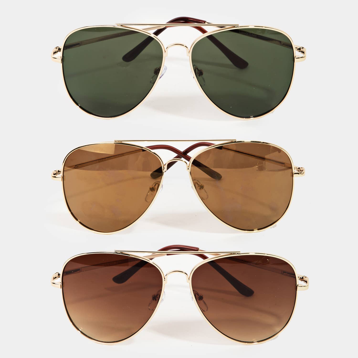 Soul Of Sita Double Bridge Aviator Sunglasses: Assorted