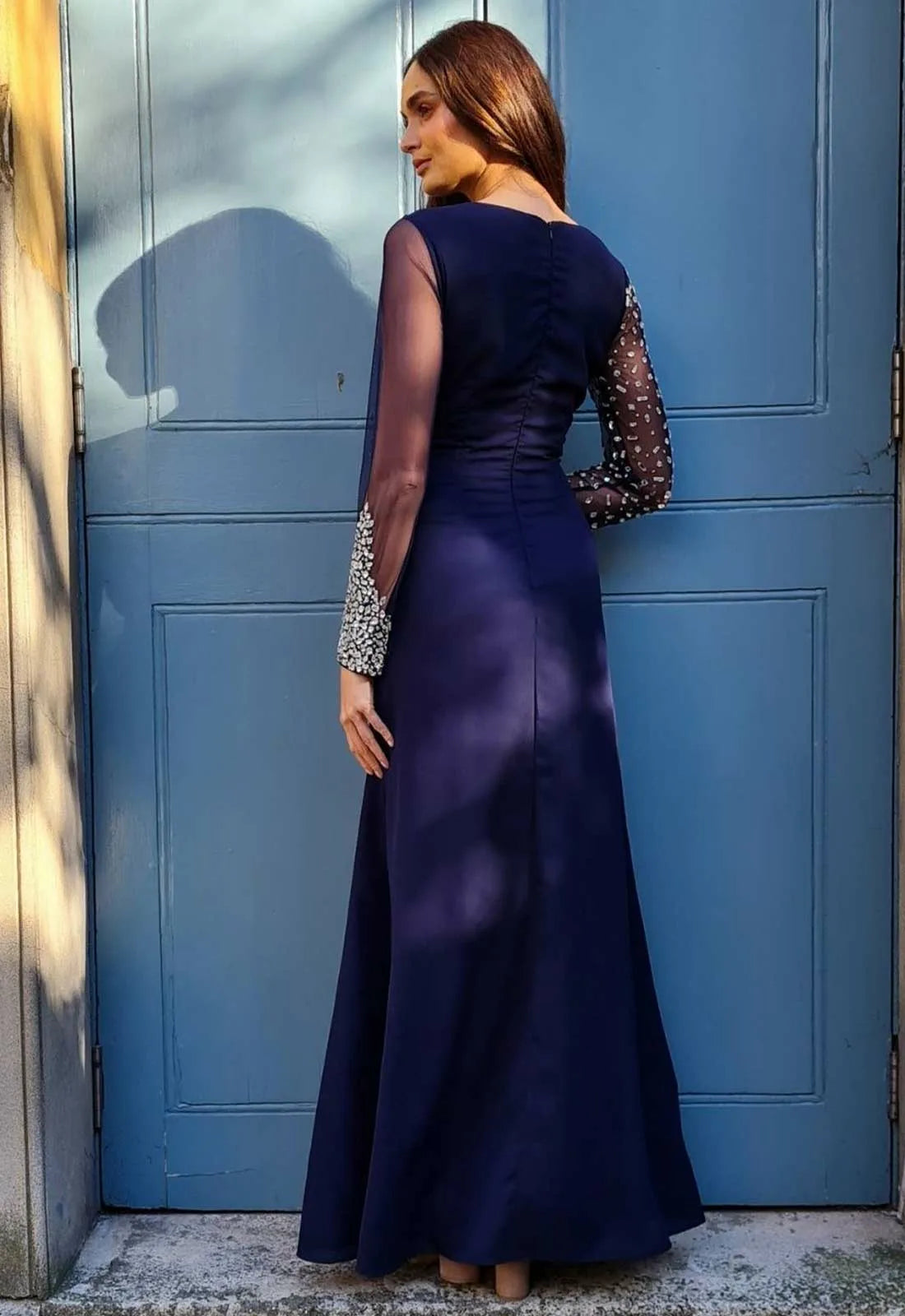 Raishma Couture navy Cyra Maxi Dress-112742