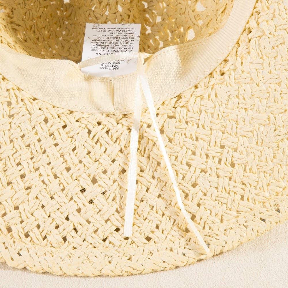 Soul Of Sita Braided Beads Straw Cowboy Hat: Ka