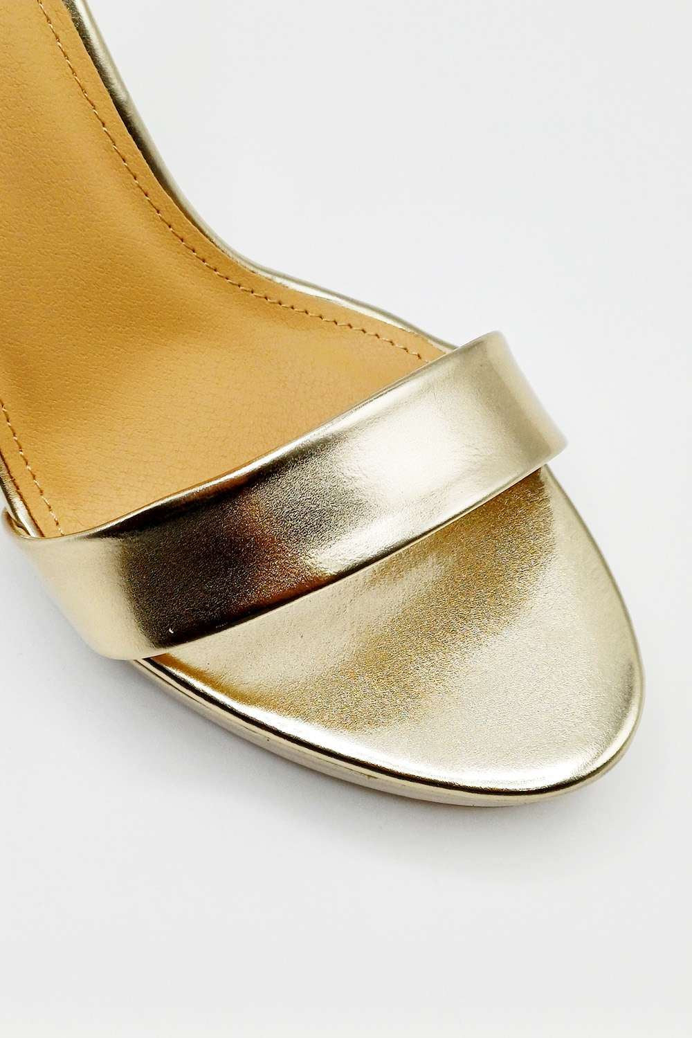 Miss Diva Ella Barely There Platform Sandal in Gold