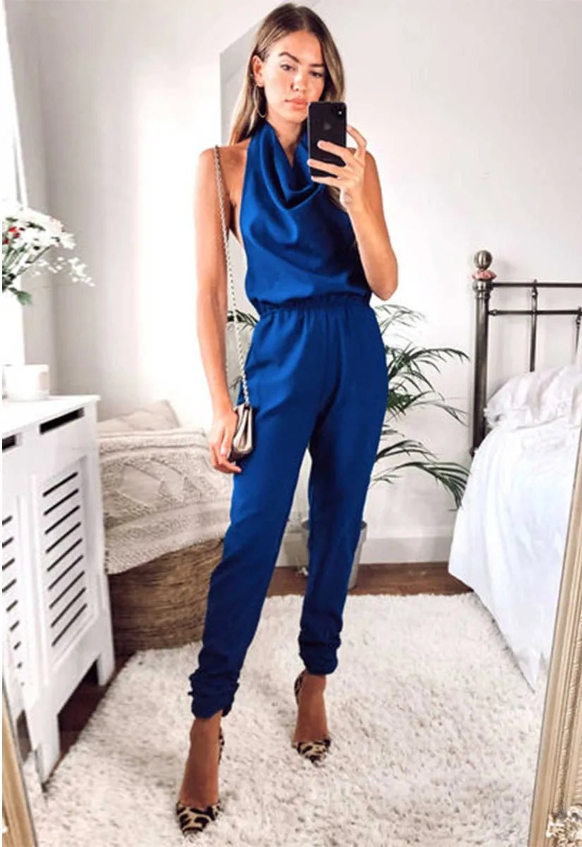 Lady Flare Blue Bella Jumpsuit