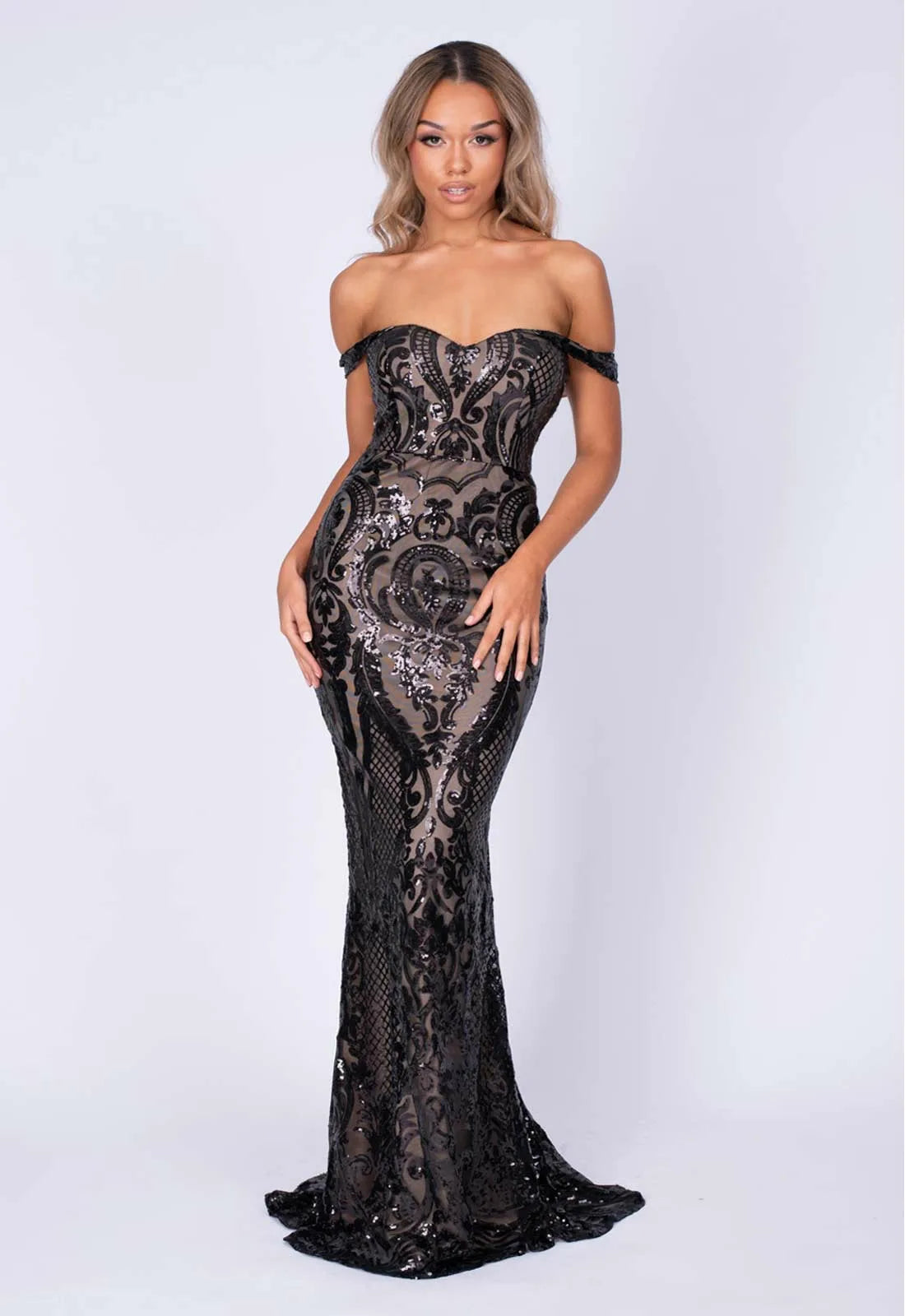 Nazz Collection Black Layali Maxi Dress-95469