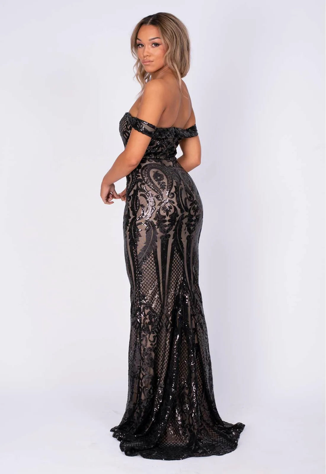 Nazz Collection Black Layali Maxi Dress-95468
