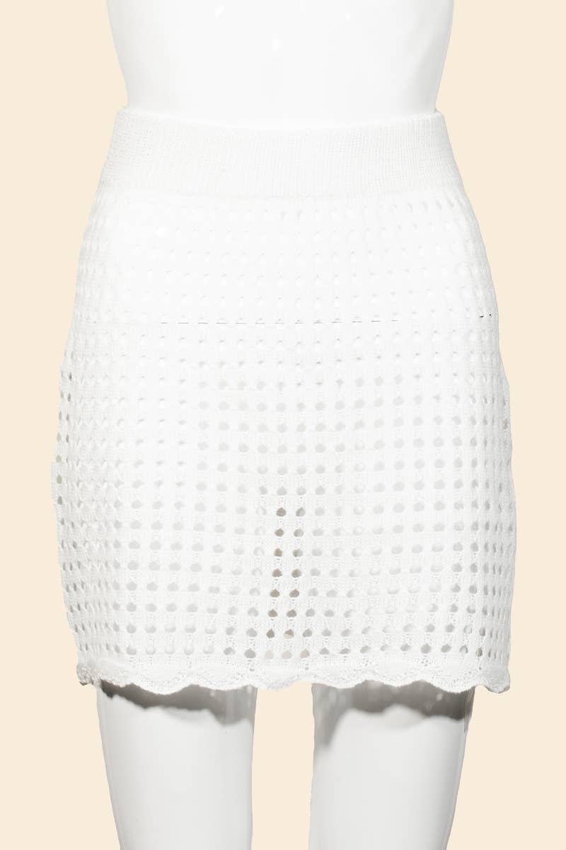 Soul Of Sita Crochet Skirt Cover Up: Wh