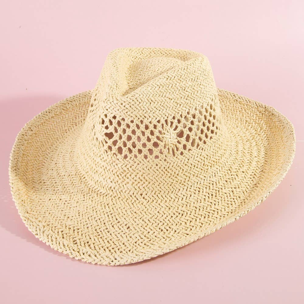 Soul Of Sita Natural Straw Cowboy Hat: Bei