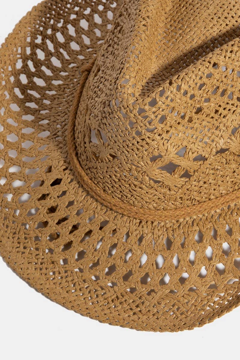 Soul Of Sita Double Strap Western Straw Hat: Ka