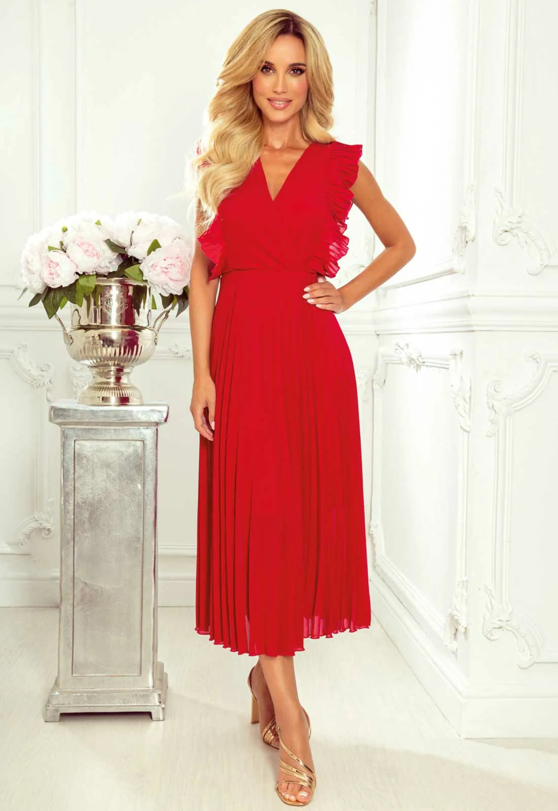 LBD Exclusive Red Emily Wedding Guest Dress