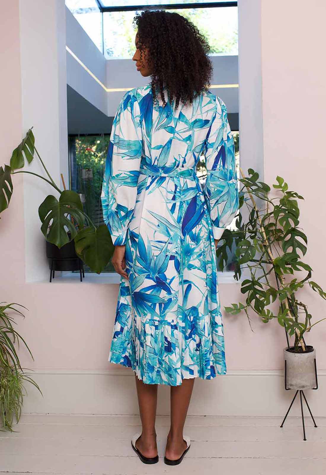 Raishma Studio Erin Blue Print Dress-111556