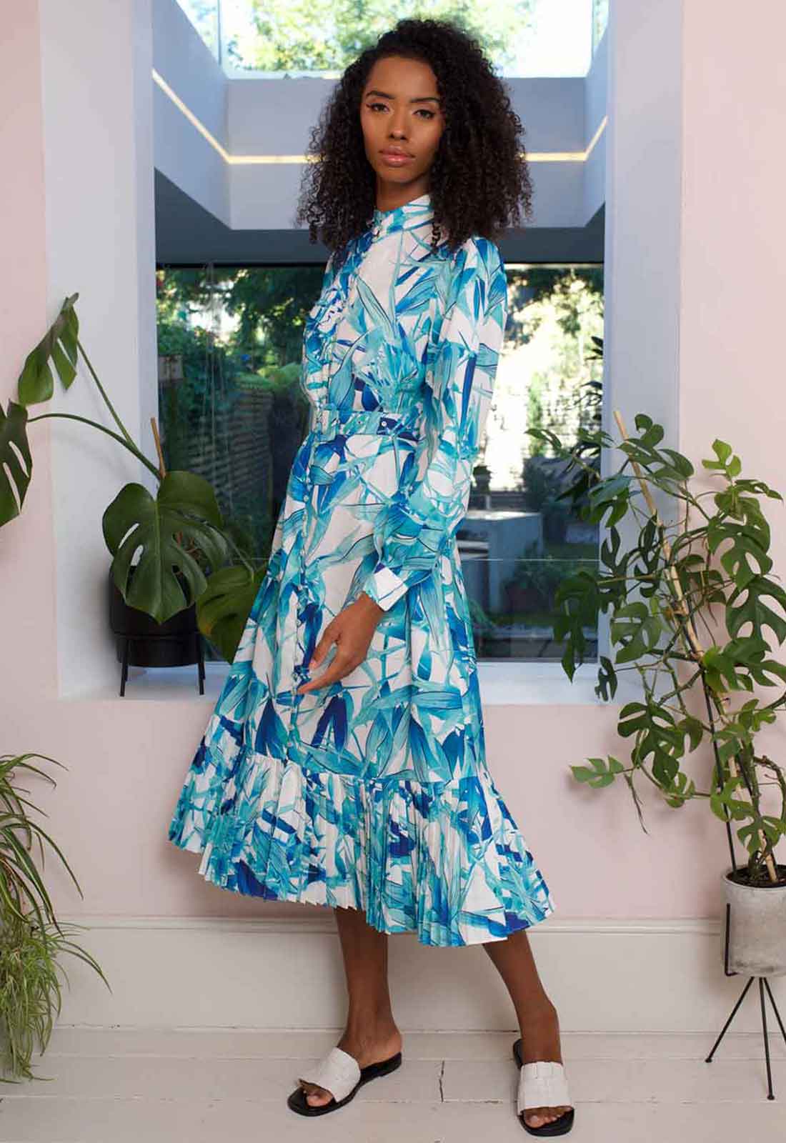Raishma Studio Erin Blue Print Dress-111558