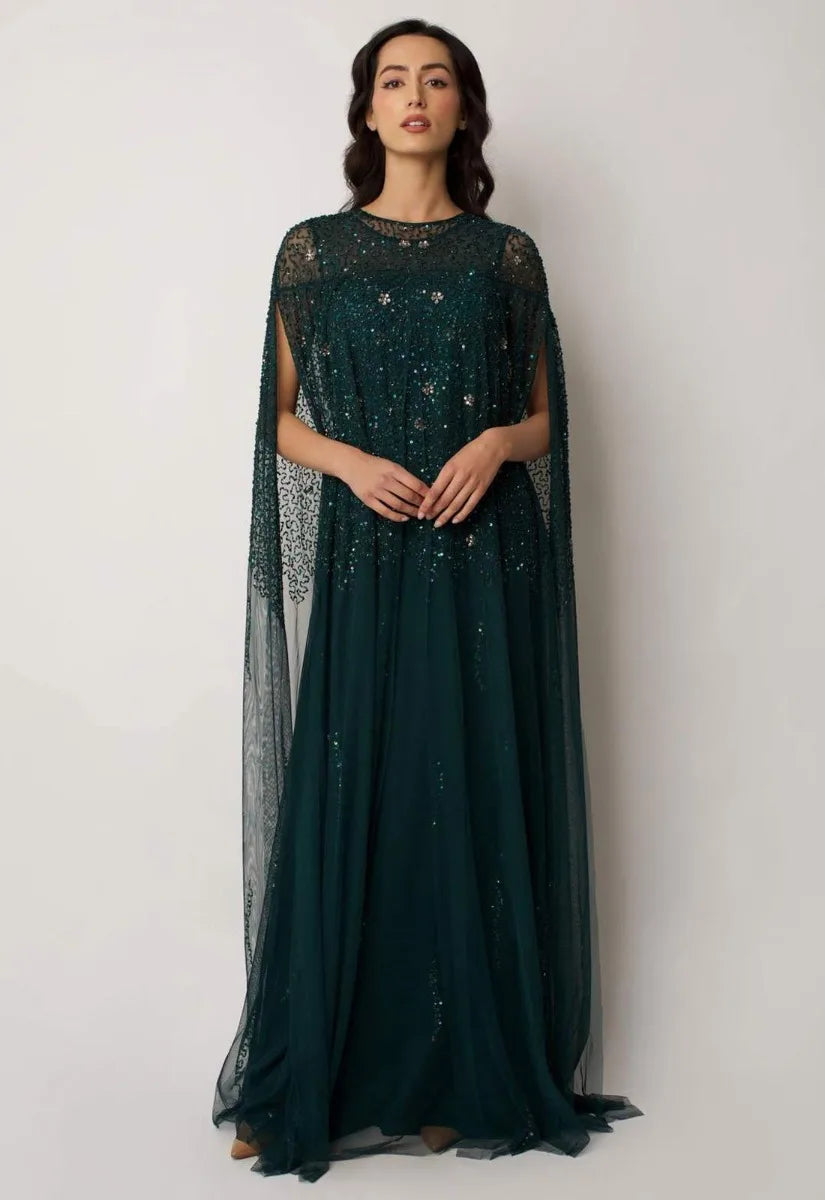 Raishma Couture Green Emilia Maxi Dress