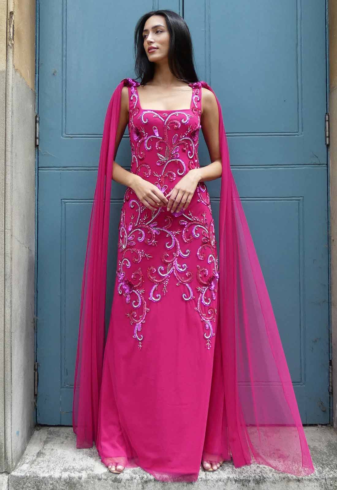 Raishma Pink Halina Evening Dress-0