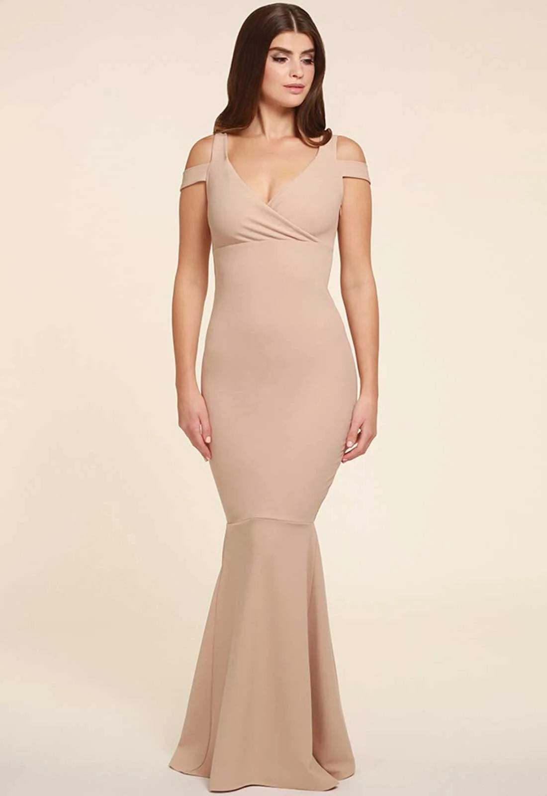 Honor Gold Evie Nude Maxi Dress in Nude
