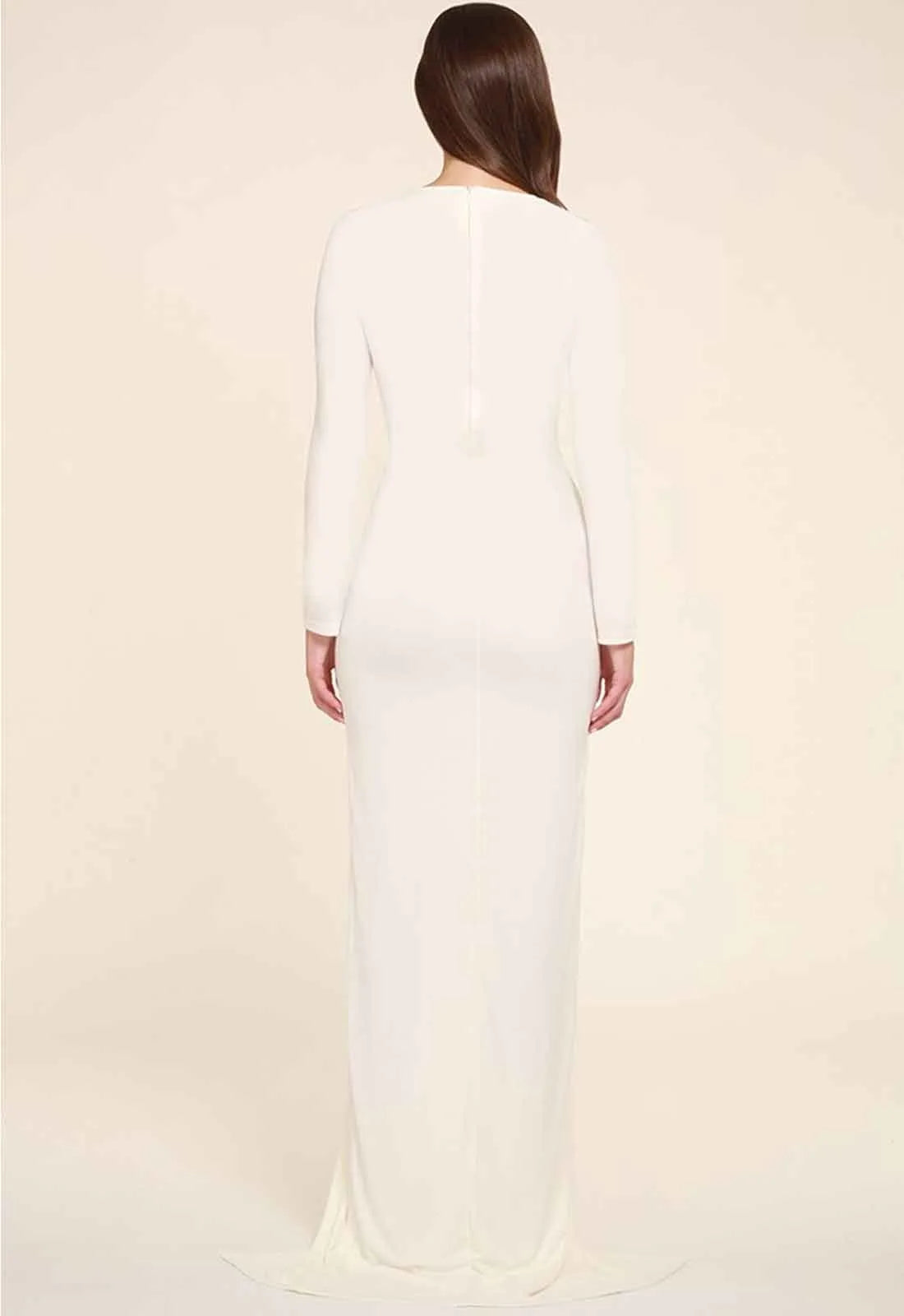 Honor Gold Jessica Long Sleeve Maxi Dress in White-23906