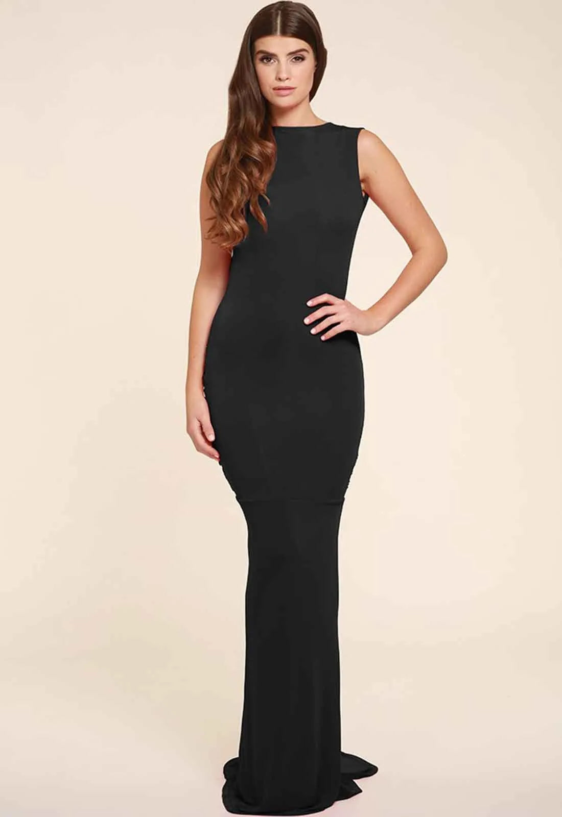 Honor Gold Bella Sleeveless Maxi Dress in Black-21307