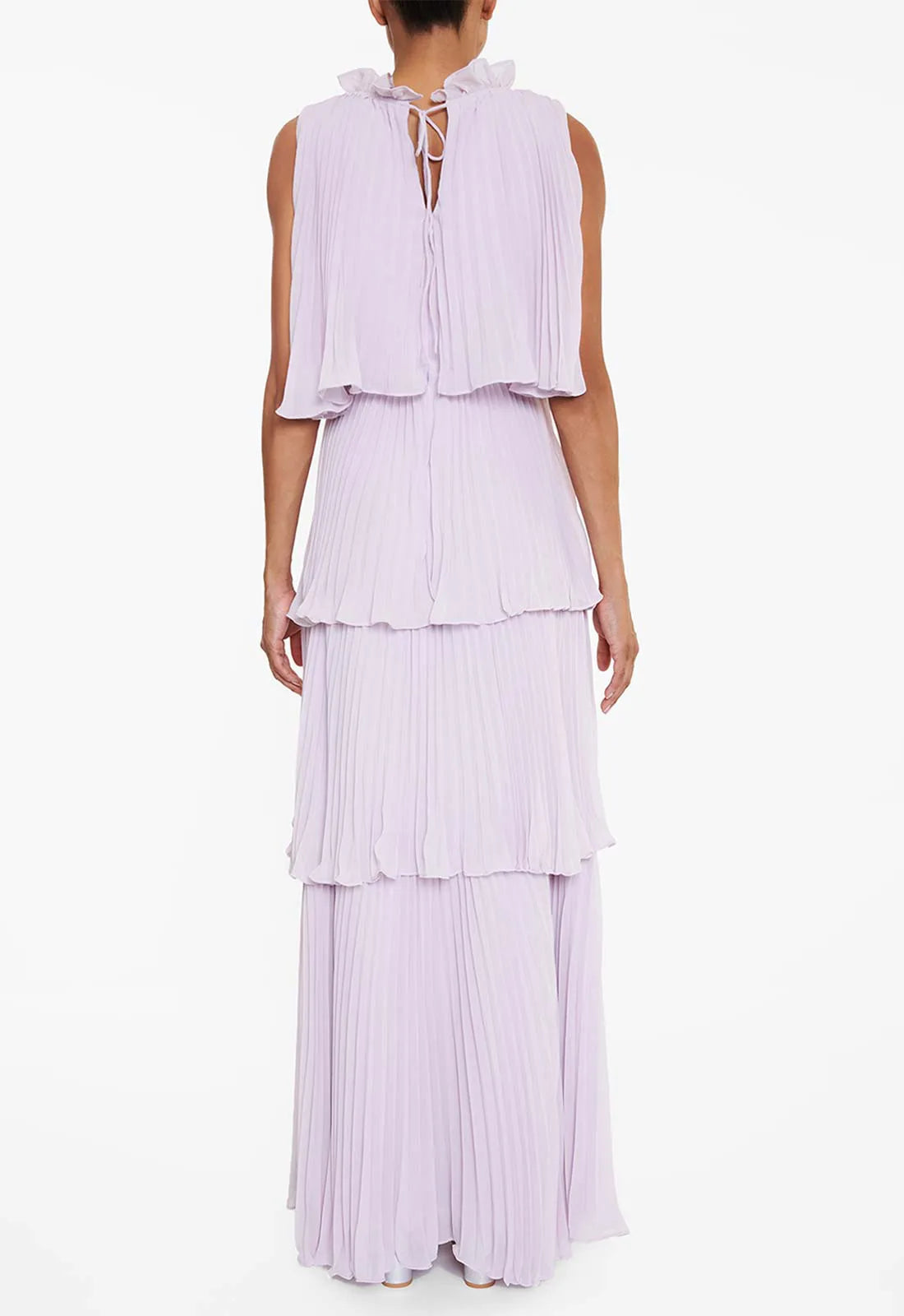 True Decadence Lilac Tiered Pleated Maxi Dress-113214