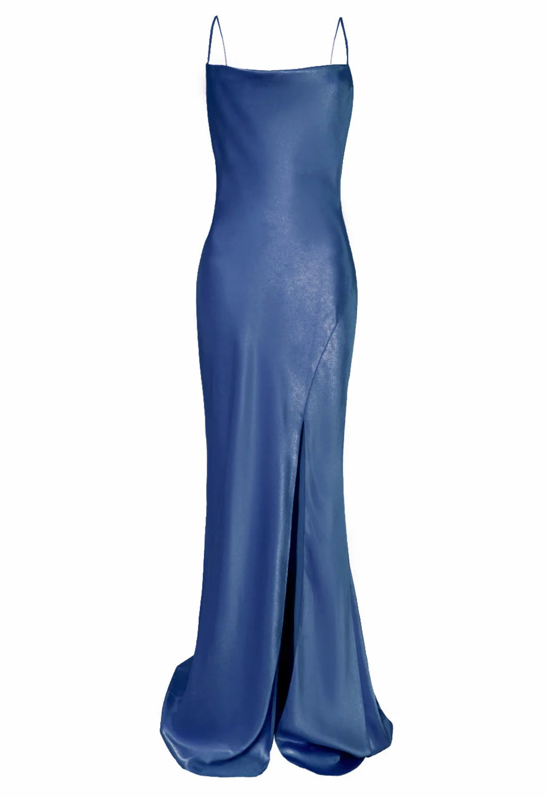 True Decadence Navy Satin Slip Maxi Dress-109864