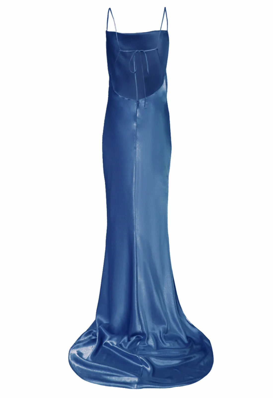 True Decadence Navy Satin Slip Maxi Dress-109865