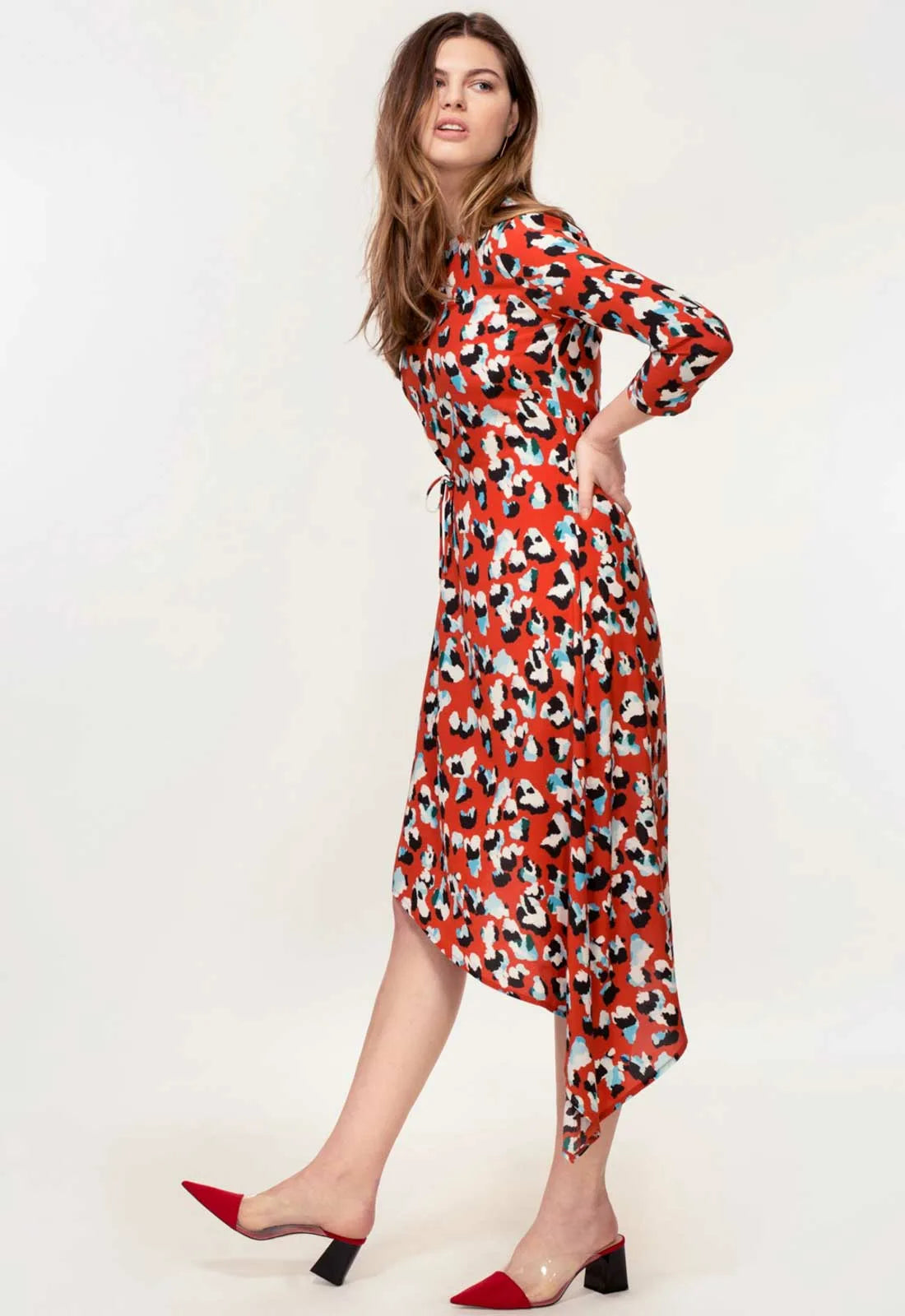 Hide The Label Red Azalea Midi Dress-82879