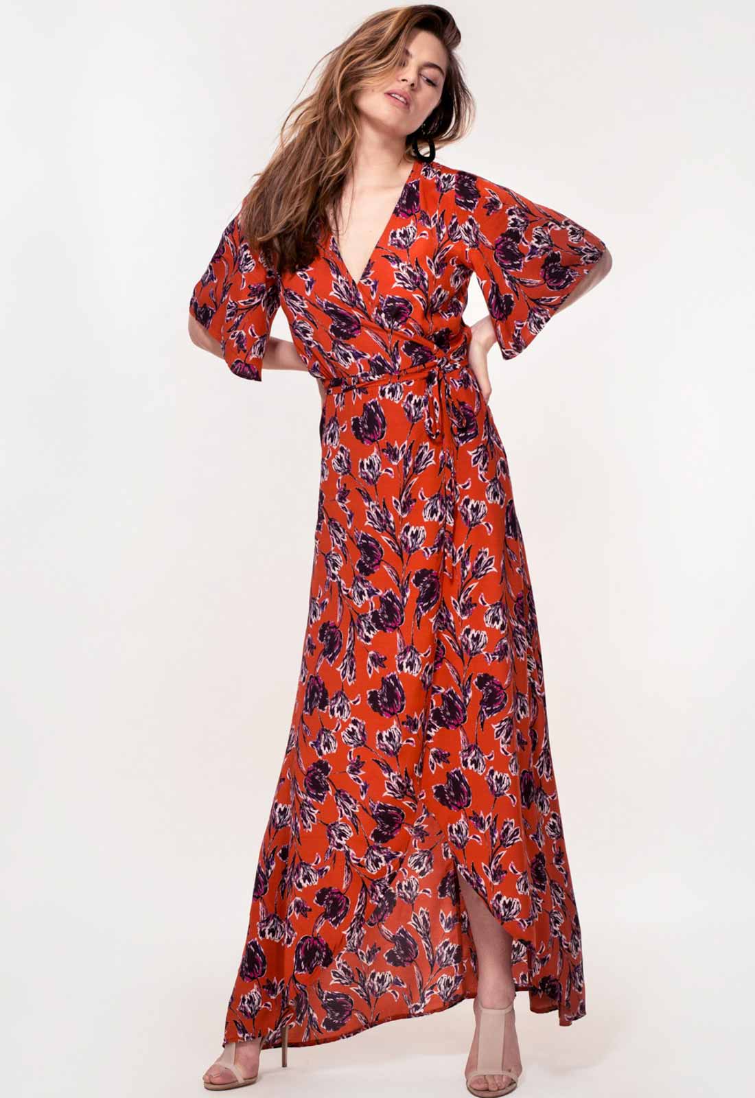 Hide The Label Rust Rosa Maxi Dress-82963