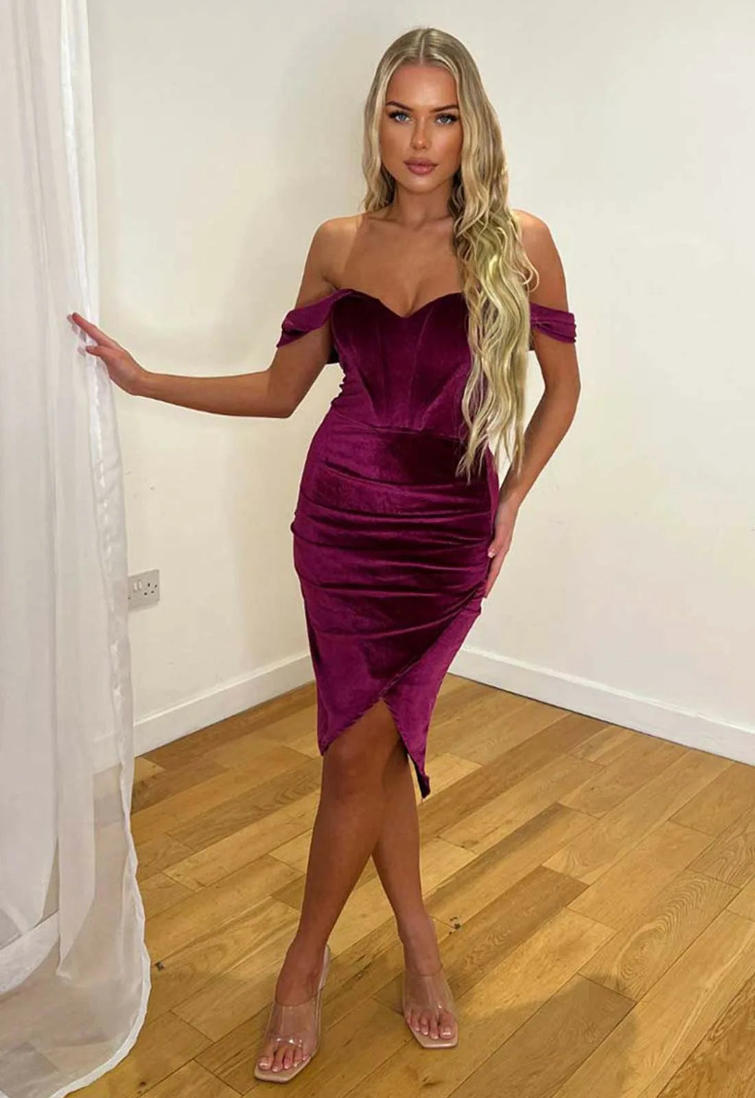 Nazz Collection PLum Lori Cocktail Dress