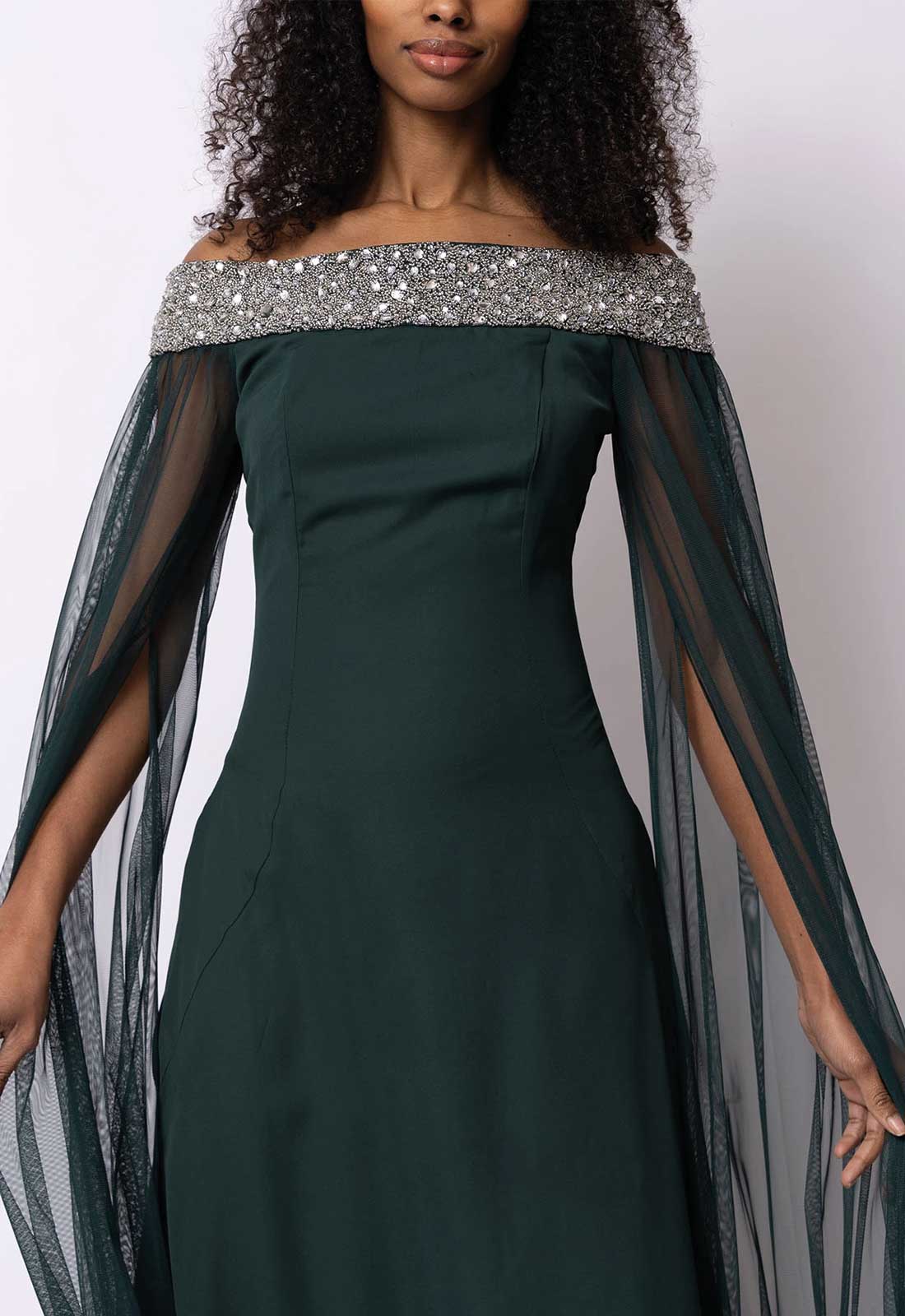 Raishma Couture Green Isabella Maxi Dress