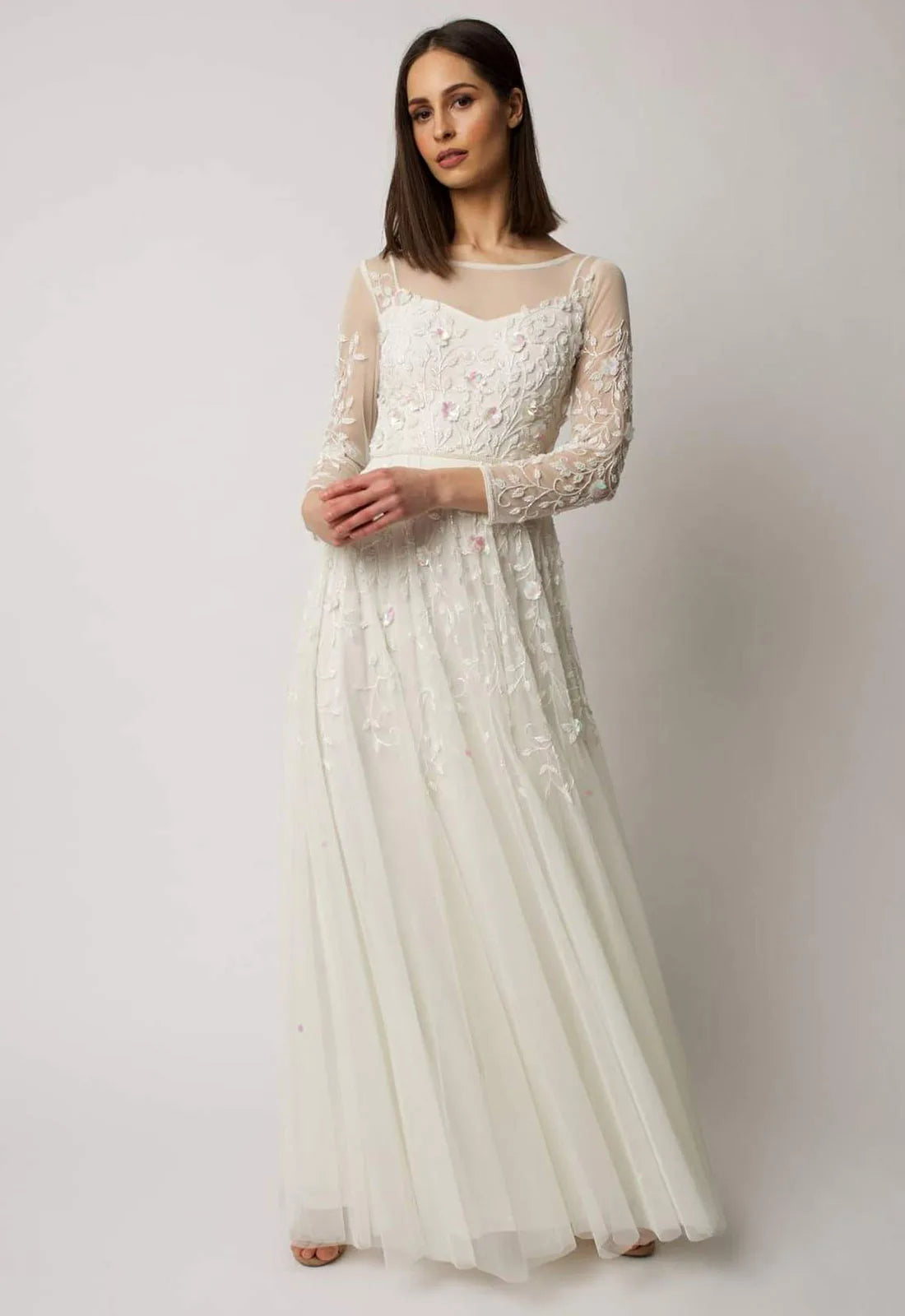 Raishma Ivory Ivy Floral Maxi Dress-97971